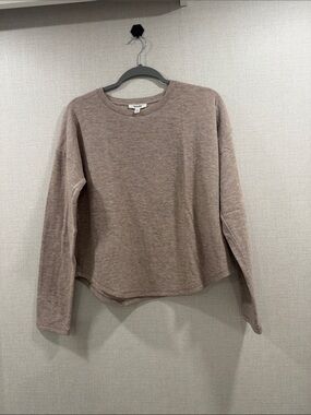 Splendid  Lightweight Crewneck Sweatshirt in Taupe Brown